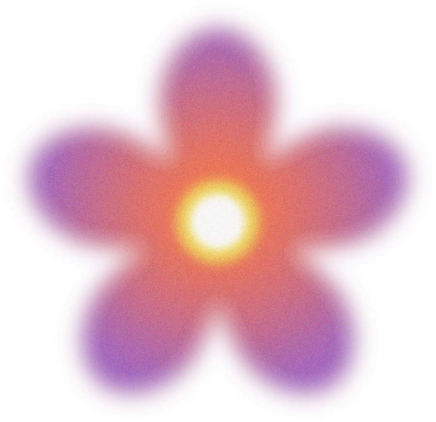 Blurry Glowing Gradient Flower 